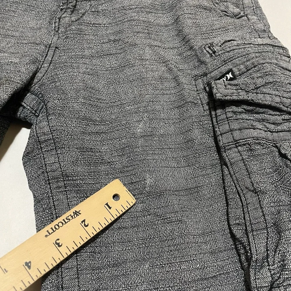 VINTAGE Hurley Cargo Shorts Size 32‎ X 11 Mens  Gray Baggy Skater Y2K 90's